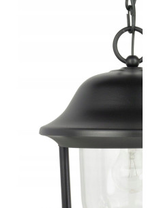 Lampa wisząca zewnętrzna PRINCE - czarne, eleganckie oświetlenie do ogrodu i na taras, IP 43, nowoczesny design 2