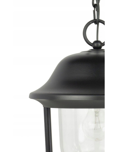 Lampa wisząca zewnętrzna PRINCE - czarne, eleganckie oświetlenie do ogrodu i na taras, IP 43, nowoczesny design