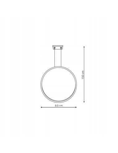 Elegancka Czarna Lampa Wisząca LED do Łazienki z Okrągłym Lustrem, 3000K, 2100 Lumenów, Light Prestige