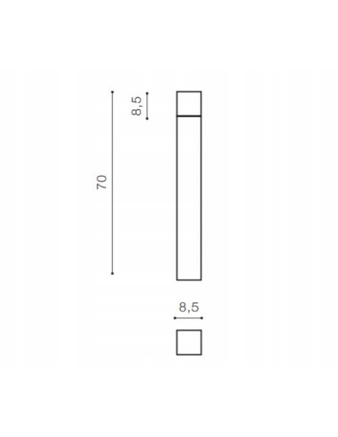 Lampa ogrodowa SORANO 700 IP54 E27 antracytowa, kwadratowa, nowoczesna, odporna na warunki atmosferyczne