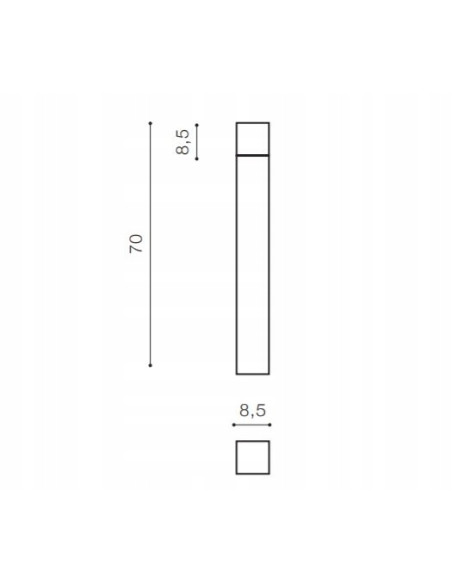 Lampa ogrodowa SORANO 700 IP54 E27 antracytowa, kwadratowa, nowoczesna, odporna na warunki atmosferyczne