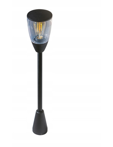 Latarnia Ogrodowa RASMUS 80 cm Czarne Oświetlenie Zewnętrzne IP65, Elegancki Design do Ogrodu i Tarasu