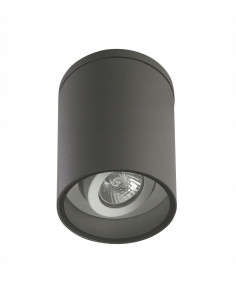 Nowoczesna lampa sufitowa zewnętrzna ADELA GU10 - regulowana, cylindryczna, szara, 35W, IP54 do tarasu i wejścia. 2