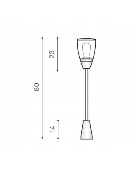 Latarnia Ogrodowa RASMUS 80 cm Czarne Oświetlenie Zewnętrzne IP65, Elegancki Design do Ogrodu i Tarasu