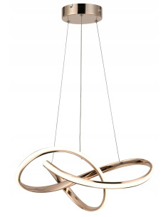 Lampa wisząca HANNAH z regulacją, złote akcenty, nowoczesny design do salonu i biura