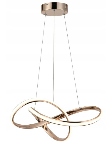 Lampa wisząca HANNAH z regulacją, złote akcenty, nowoczesny design do salonu i biura