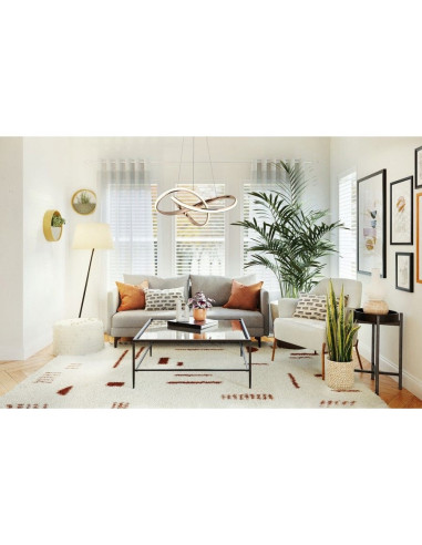 Lampa wisząca HANNAH z regulacją, złote akcenty, nowoczesny design do salonu i biura