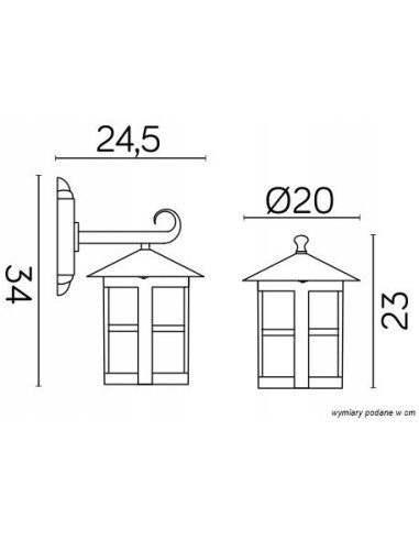 Lampa zewnętrzna Su-ma CORDOBA II - elegancki kinkiet do ogrodu, odporna na warunki atmosferyczne, stylowy design.