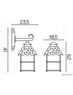 Lampa ogrodowa CADIZ 60W w stylu vintage - elegancka lampa z daszkiem w klasycznym czarnym kolorze, IP43. 2