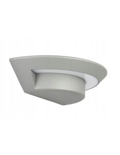 Nowoczesny kinkiet LED zewnętrzny Su-ma UFO w srebrnym, energooszczędny, 395 LM, stylowa iluminacja budynków.