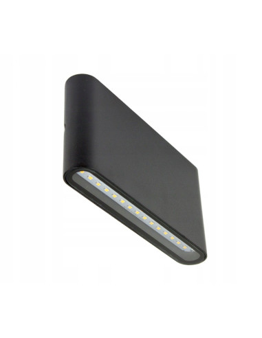 Nowoczesny kinkiet zewnętrzny LED SLIM, czarny, podwójne światło, 1250 lumenów, elegancki design do ogrodu i tarasu