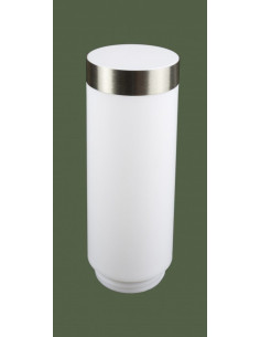 Elegancki podłużny klosz poliwęglanowy do lamp ogrodowych INOX - trwały i nowoczesny element oświetleniowy