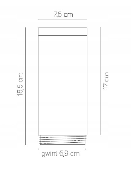 Elegancki podłużny klosz poliwęglanowy do lamp ogrodowych INOX - trwały i nowoczesny element oświetleniowy
