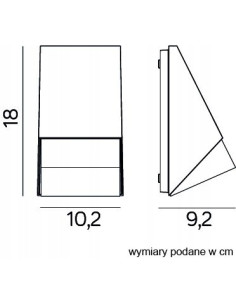 Lampa ścienna Oli w nowoczesnym trójkącie, szara, aluminium, przezroczysty klosz, GU10, idealna na taras i balkon 2