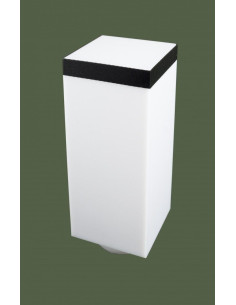 Stylowy biały klosz lampy INOX z czarną obwódką – elegancja w każdym wnętrzu