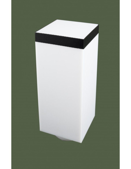 Stylowy biały klosz lampy INOX z czarną obwódką – elegancja w każdym wnętrzu