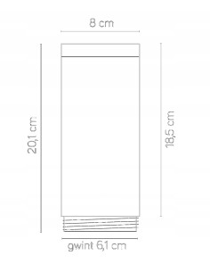 Stylowy biały klosz lampy INOX z czarną obwódką – elegancja w każdym wnętrzu 2