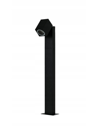 Nowoczesny Słupek Oświetleniowy SVAN z Regulacją Światła - Czarny, Aluminium i Szkło, IP54, GU10