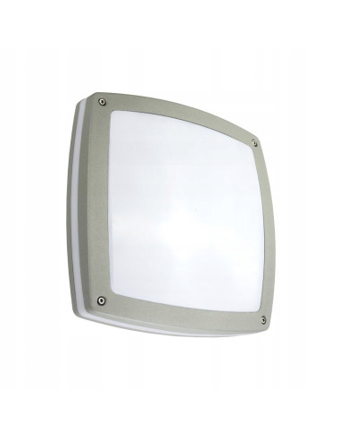 Elegancka lampa zewnętrzna NEX 30 cm - srebrna, klosz szklany, do domu i ogrodu, IP44, solidna i stylowa.