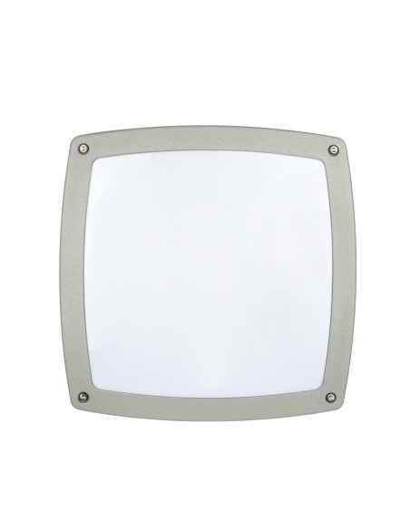 Elegancka lampa zewnętrzna NEX 30 cm - srebrna, klosz szklany, do domu i ogrodu, IP44, solidna i stylowa.