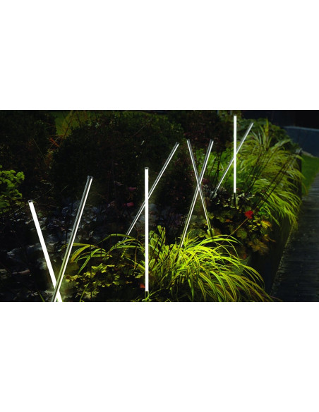 Nowoczesna lampka ogrodowa LED FREDO 58, aluminiowa, czarna, 6W, IP54, 994 lumeny, zintegrowane źródło światła