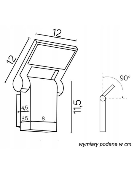Kinkiet ogrodowy NEO z regulacją LED 10W - elegancka iluminacja z ciepłym światłem 3000K do przestrzeni zewnętrznych