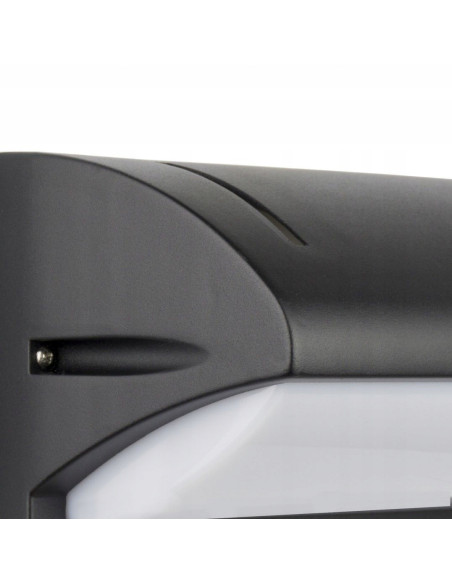 Kinkiet zewnętrzny NELLY czarny E27 – nowoczesne oświetlenie balkonu i tarasu, aluminiowa konstrukcja, IP54.