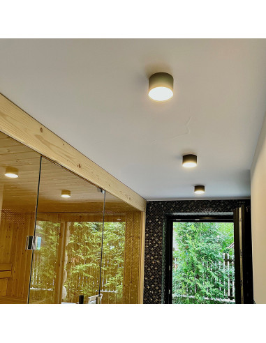 Lampa sufitowa Kendal LED 9 cm, wodoodporna do łazienki, zmienna barwa, elegancki design, Light Prestige, IP54