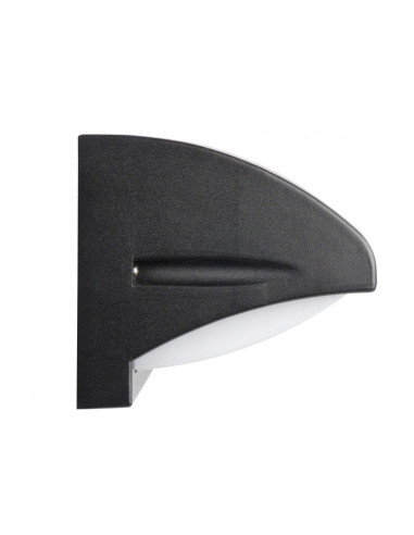 Nowoczesna lampa ścienna NELLY E27, czarna, aluminiowa, zewnętrzna, IP54 - idealna do ogrodu i tarasu.