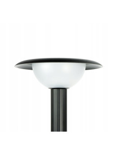 Elegancka Lampa Ogrodowa FEBE, Czarny Słupek z Białą Głowicą, IP65, E27, Idealna do Przestrzeni Zewnętrznych 2