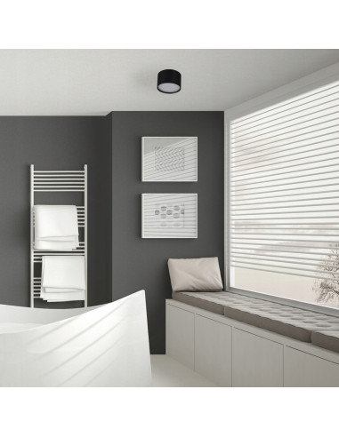 Plafon LED Kendal IP54 - Wodoodporne oświetlenie do tarasu i łazienki w eleganckim czarnym aluminium