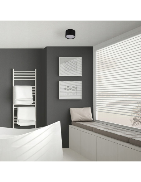 Plafon LED Kendal IP54 - Wodoodporne oświetlenie do tarasu i łazienki w eleganckim czarnym aluminium