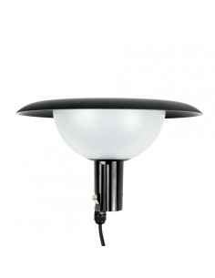 Nowoczesna lampa ogrodowa FEBE z kloszem PMMA, IP65, czarna, montaż na słupie 55mm, elegancka i trwała.