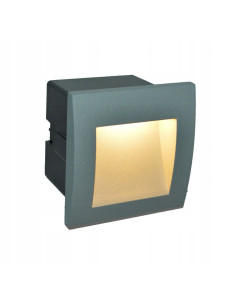 Nowoczesna kwadratowa oprawa LED MUR-LED, szary aluminium, 1,5W, 135 lumenów, IP65 – oświetlenie ogrodowe i elewacyjne