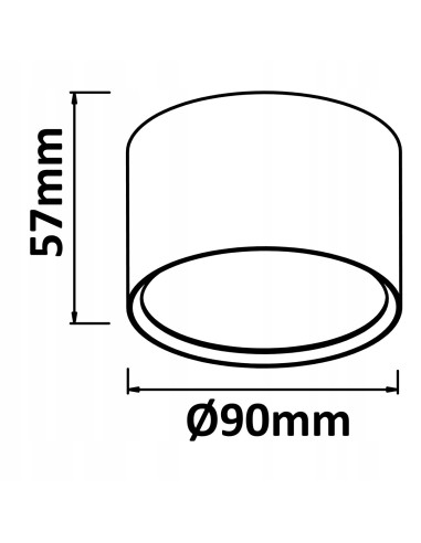Plafon LED Kendal 9 cm Biały - Elegancka Oprawa Oświetleniowa 3000K, Nowoczesny Design od Light Prestige
