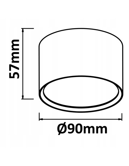 Plafon LED Kendal 9 cm Biały - Elegancka Oprawa Oświetleniowa 3000K, Nowoczesny Design od Light Prestige
