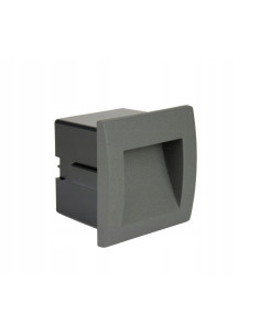 Nowoczesna kwadratowa oprawa LED MUR-LED, szary aluminium, 1,5W, 135 lumenów, IP65 – oświetlenie ogrodowe i elewacyjne 2