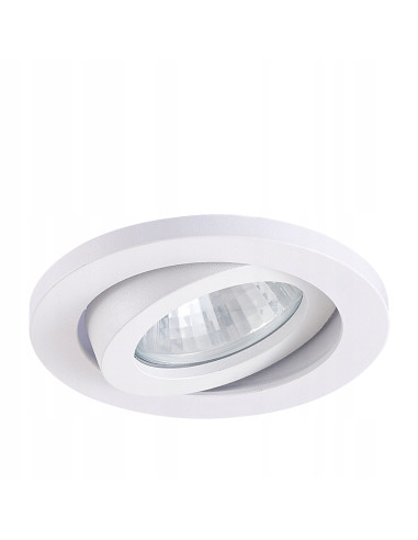 Lagos - Regulowane Oczko LED Podtynkowe, Biała Metalowa Oprawa, Nowoczesny Design i Wysoka Funkcjonalność