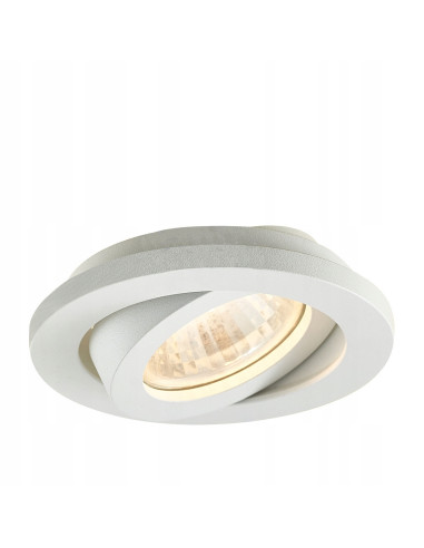 Lagos - Regulowane Oczko LED Podtynkowe, Biała Metalowa Oprawa, Nowoczesny Design i Wysoka Funkcjonalność