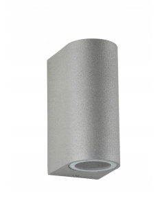 Kinkiet elewacyjny Mini 6002 AL srebrny GU10 - nowoczesne oświetlenie ścienne, minimalistyczny design, trwałe aluminium.