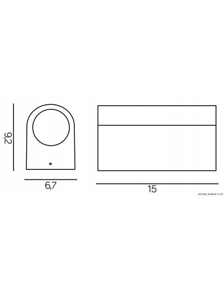 Kinkiet elewacyjny Mini 6002 AL srebrny GU10 - nowoczesne oświetlenie ścienne, minimalistyczny design, trwałe aluminium.