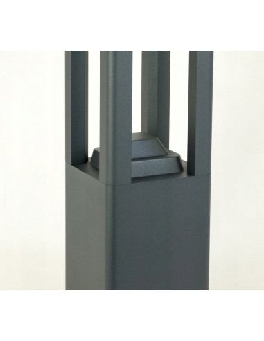 Nowoczesna lampa ogrodowa FAN, stalowy słupek 50 cm, klosz GX53, minimalistyczny design do przestrzeni zewnętrznych