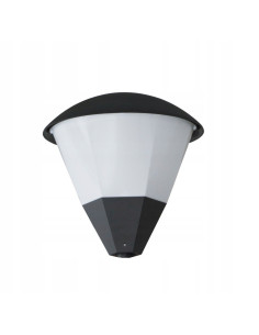Lampa zewnętrzna ECO z trójkątnym kloszem IP65, czarna, E27, idealna do ogrodów i przestrzeni publicznych
