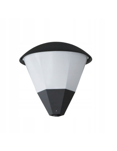 Lampa zewnętrzna ECO z trójkątnym kloszem IP65, czarna, E27, idealna do ogrodów i przestrzeni publicznych