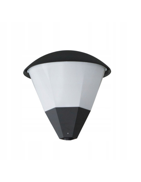Lampa zewnętrzna ECO z trójkątnym kloszem IP65, czarna, E27, idealna do ogrodów i przestrzeni publicznych