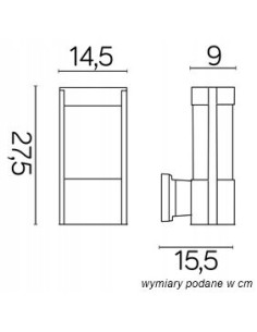 Nowoczesny kinkiet zewnętrzny ELIS TY 0651 BL - elegancka lampa elewacyjna na każdą pogodę 2