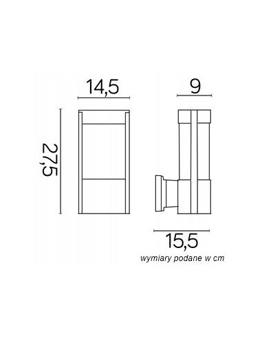 Nowoczesny kinkiet zewnętrzny ELIS TY 0651 BL - elegancka lampa elewacyjna na każdą pogodę