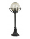 Elegancka ogrodowa lampa K5002/3/KPO, czarna kula na stojaku, 72 cm, energooszczędna, idealna do schodów i tarasu.