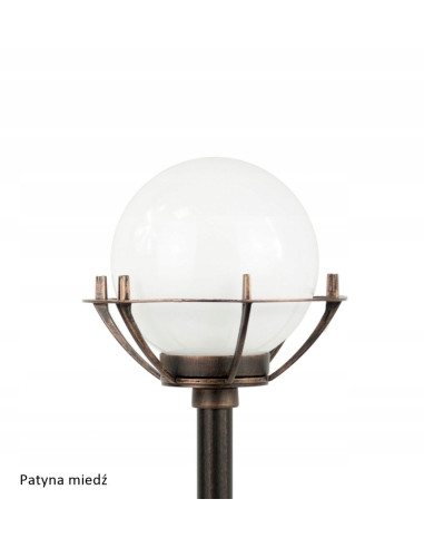 Lampa ogrodowa K 5002/2/KPO 102 cm - elegancki czarny model do oświetlenia ścieżek i tarasów, klasyczny design.