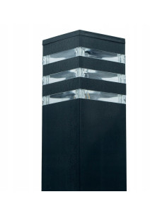 Lampa ogrodowa z czujnikiem ruchu Eko-Light SAGITA, aluminiowy słupek, IP44, czarna, 60 cm, E27, do przestrzeni zewnętrznych. 2